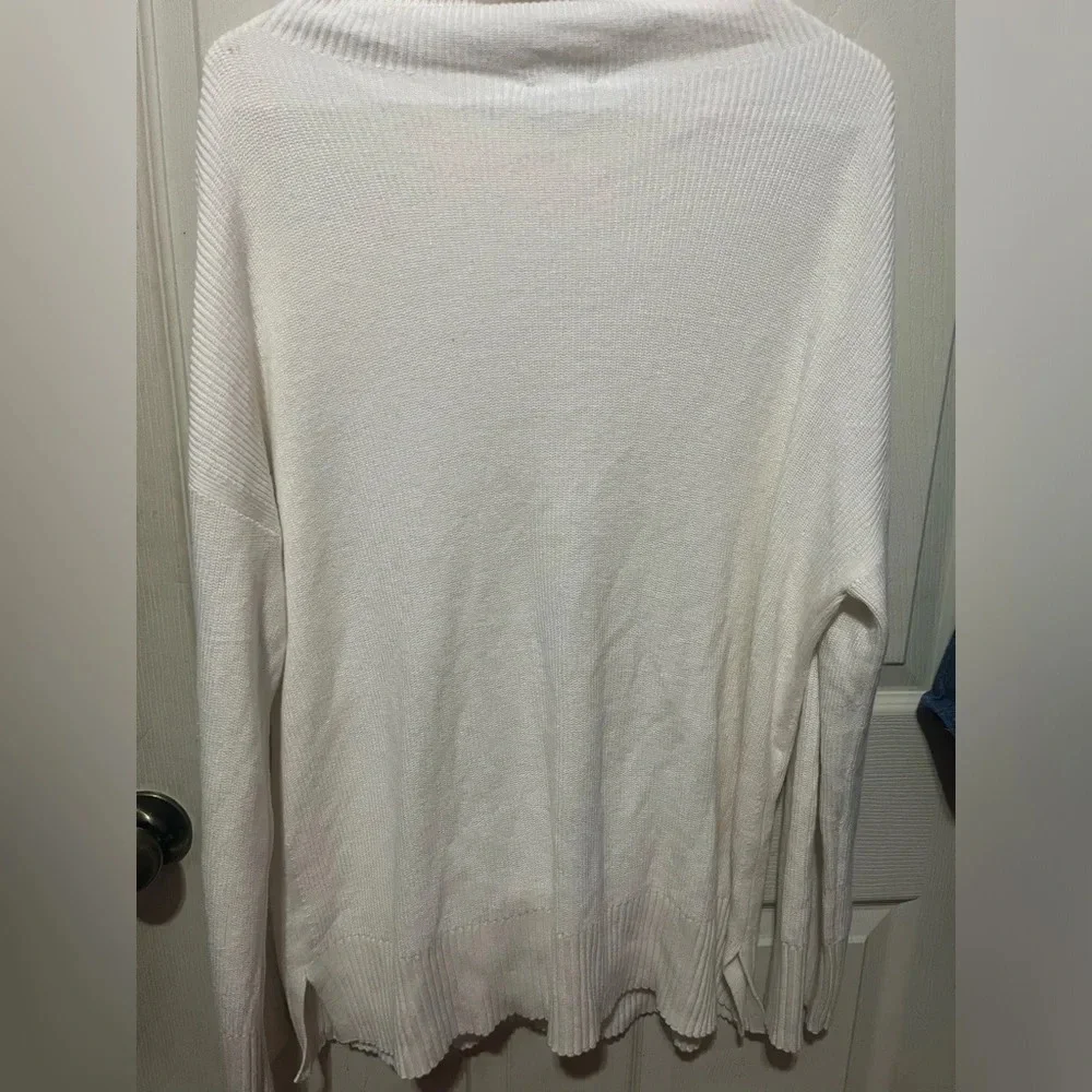 Talbots nwt cream size large cow neck sweater - Picture 3 of 4